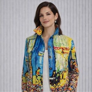 Draper’s & Damon’s Artistic Multicolor Jacket size sm petite